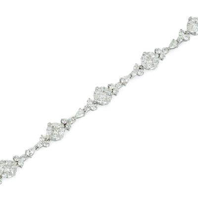 White Gold Diamond Bracelet 6.77ct TDW