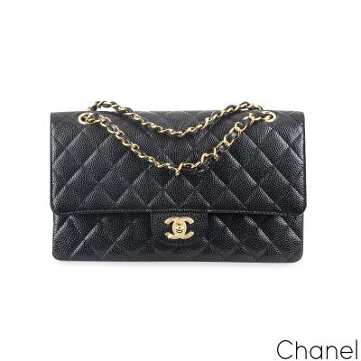 Chanel Black Caviar Medium Classic Double Flap Bag 