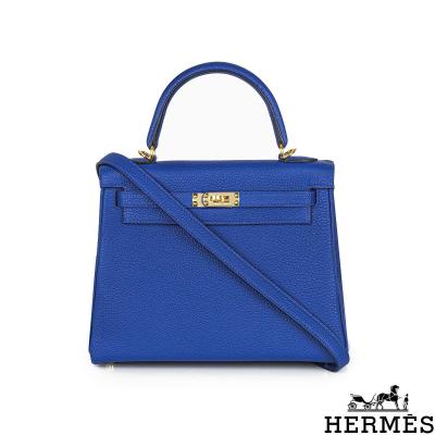 Hermés Kelly 25cm Bleu Royal Veau Togo GHW