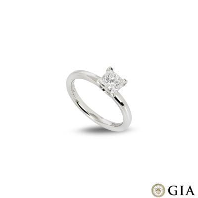 Platinum Princess Cut Diamond Ring 1.01ct G/VS1
