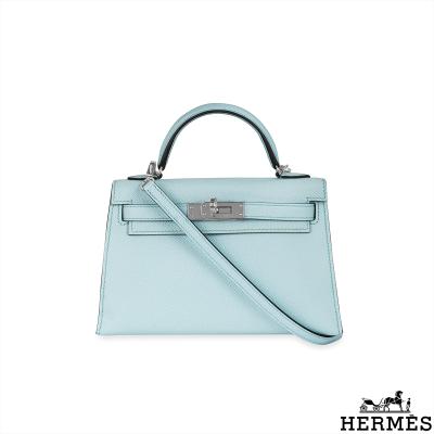 Hermès Kelly Mini II Bleu Zephyr Veau Epsom PHW