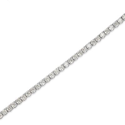 White Gold Diamond Tennis Bracelet 7.05ct TDW