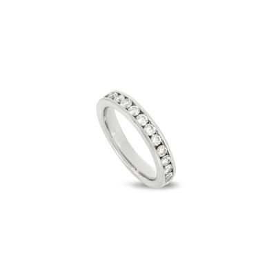 Platinum Diamond Half Eternity Ring 0.75ct TDW