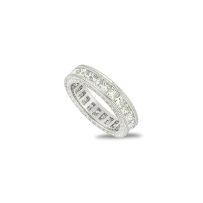 White Gold Princess Cut Diamond Full Eternity Ring 2.00ct TDW