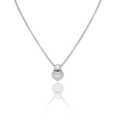 White Gold Diamond Heart Pendant 0.72ct TDW