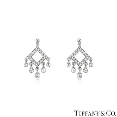 Tiffany & Co. Platinum Diamond Legacy Chandelier Earrings