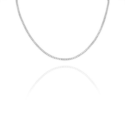 White Gold Diamond Tennis Necklace 4.51ct TDW