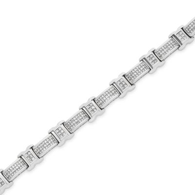 White Gold Diamond Link Bracelet 7.00ct TDW