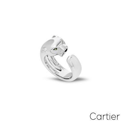 Cartier White Gold Panthere de Cartier Ring Size 55 B4099500