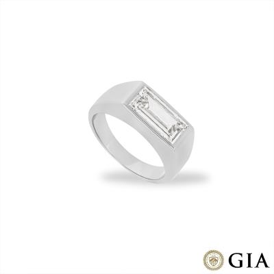 Platinum Baguette Cut Diamond Ring 1.98ct J/SI2