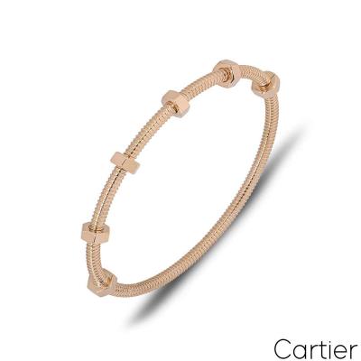 Cartier Rose Gold Ecrou De Cartier Bracelet Size 18 B6049518