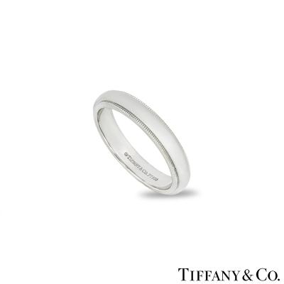 Tiffany & Co. Platinum Tiffany Together 4mm Milgrain Ring 