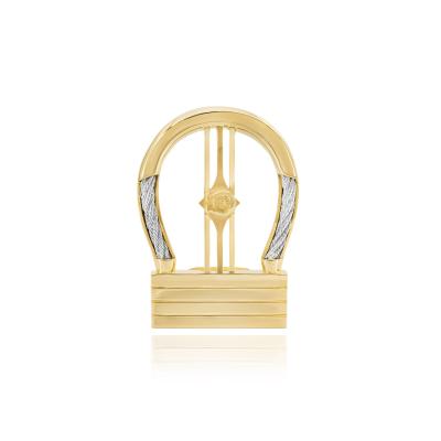 Yellow Gold & Silver Embellished Belt Buckle