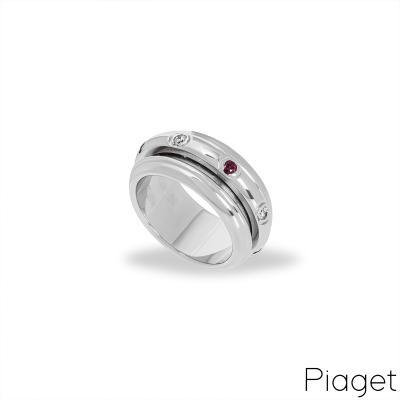 Piaget White Gold Ruby & Diamond Possession Ring