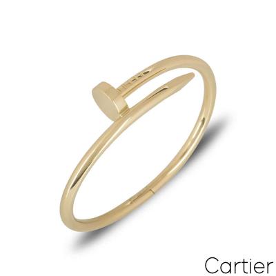 Cartier Yellow Gold Plain Juste Un Clou Bracelet Size 18 B6048218	