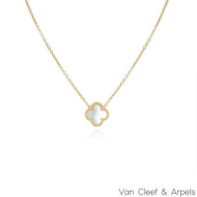 Van Cleef & Arpels Yellow Gold Mother of Pearl Pure Alhambra Pendant VCARA39700