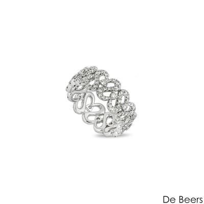 De Beers White Gold Diamond Swan Ring R102310