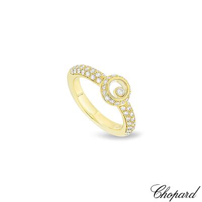 Chopard Yellow Gold Happy Diamonds Ring 82/2902-0110