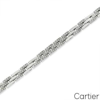 Cartier White Gold Diamond Maillon Panthere Bracelet N6025200