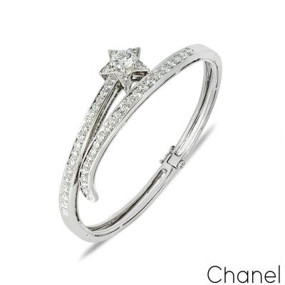 Chanel White Gold Diamond Comete Bracelet J0690