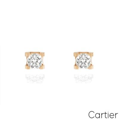 Cartier Rose Gold Diamond C de Cartier Earrings 1.21ct TDW XXX N8502300