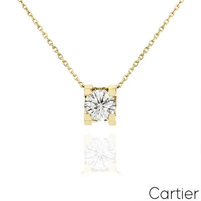 Cartier C de Yellow Gold Cartier Diamond Necklace 1.14ct G/VS2