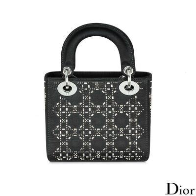 Dior Black Strass Cannage Satin Mini Lady Dior Bag M0500PRTC_M911