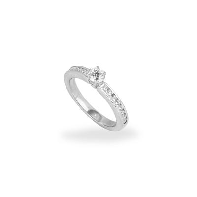 White Gold Round Brilliant Cut Diamond Ring 0.39ct H/VS2