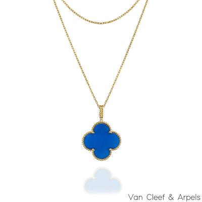Van Cleef & Arpels Yellow Gold Agate Magic Alhambra Long Necklace VCARP6LA00 