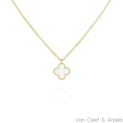 Van Cleef & Arpels Yellow Gold Mother of Pearl Sweet Alhambra Pendant VCARF69100 
