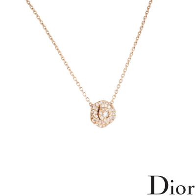 Dior Pink Gold Small Rose Dior Couture Diamond Necklace JRC095007