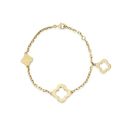 Van Cleef & Arpels Yellow Gold Byzantine Alhambra 3 Motif Bracelet VCARD39600