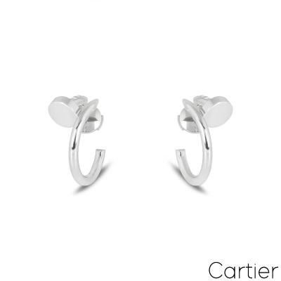 Cartier White Gold Juste un Clou Small Hoop Earrings B8301236