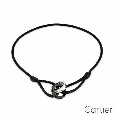 Cartier White Gold, Ceramic & Diamond Love Bracelet B6026005
