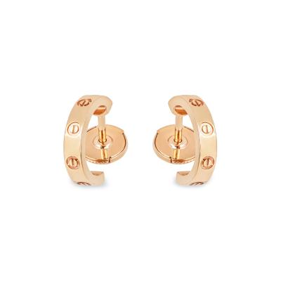 Cartier Rose Gold SM Love Hoop Earrings B8029000