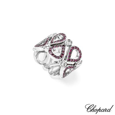 Chopard White Gold Ruby & Diamond Pushkin Ring 82/3935-0