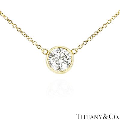 Tiffany & Co. Yellow Gold Elsa Peretti Diamonds By The Yard Pendant 0.86ct F/SI1 