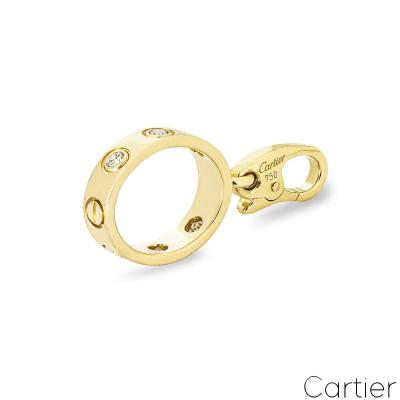 Cartier Yellow Gold Diamond Love Charm
