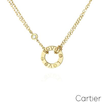 Cartier 18k Yellow Gold Diamond Love Necklace B7219500