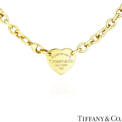 Tiffany & Co. Yellow Gold Return to Tiffany Heart Chocker Necklace