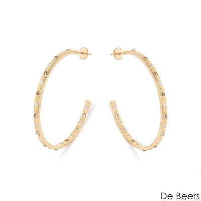 De Beers Rose Gold Talisman Hoop Earrings E103360