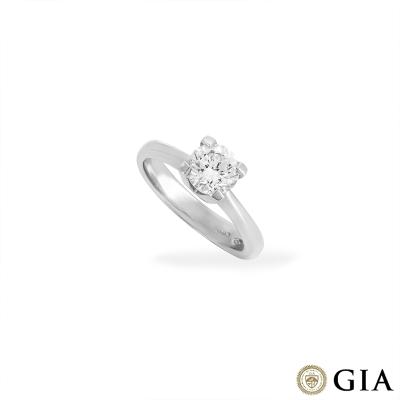 White Gold Round Brilliant Cut Diamond Ring 0.91ct G/VS2