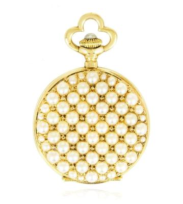 Paul Ditisheim. A Gold Seed Pearl Set Fob Watch C1880
