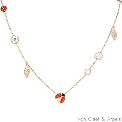 Van Cleef & Arpels Rose Gold Lucky Spring 15 Motif Necklace VCARP7RT00