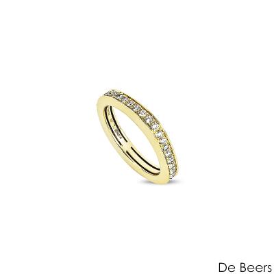De Beers Yellow Gold Diamond Full Eternity Ring 0.78ct TDW