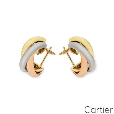 Cartier Tri-Colour Gold Classic Trinity Earrings R80083231