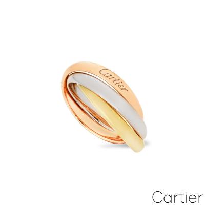 Cartier Tri-Colour Gold Trinity Ring Size 55 B4234200