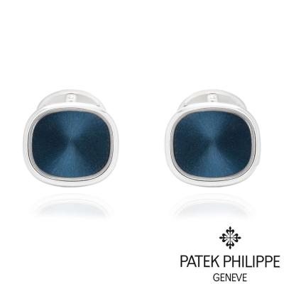 Patek Philippe Ellipse Cufflinks Sunburst Blue White Gold 2059102G
