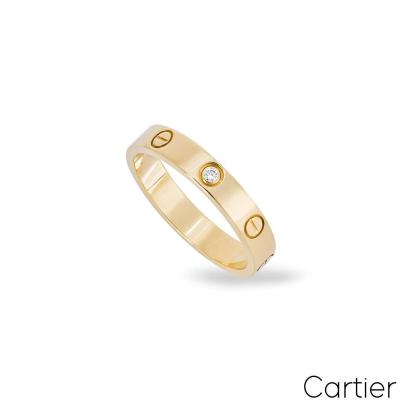Cartier Yellow Gold Diamond Love Wedding Band Size 51 B4056100