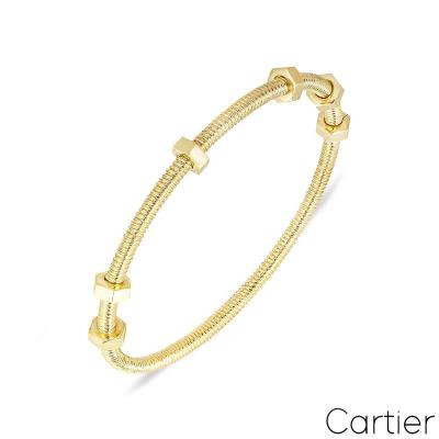 Cartier Yellow Gold Ecrou De Cartier Bracelet Size 20 B6063820